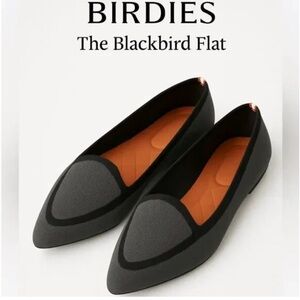Judy+ Birdies The Blackbird Gray/Black Knit Fabric Slip On Loafer Flat